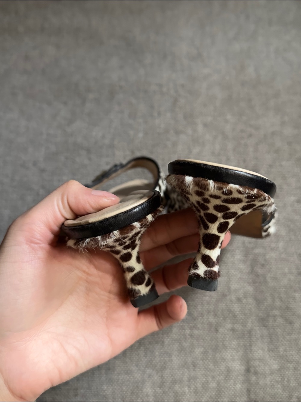 Vintage Manolo Blahnik pony hair heeled sandals - Picture 8 of 9